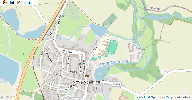 Školní - mapa ulice