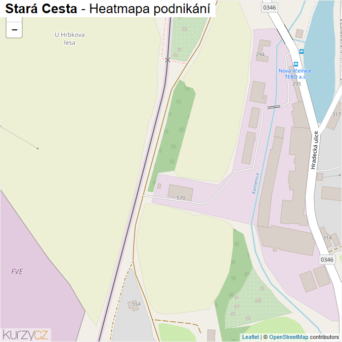 Mapa Stará Cesta - Firmy v ulici.