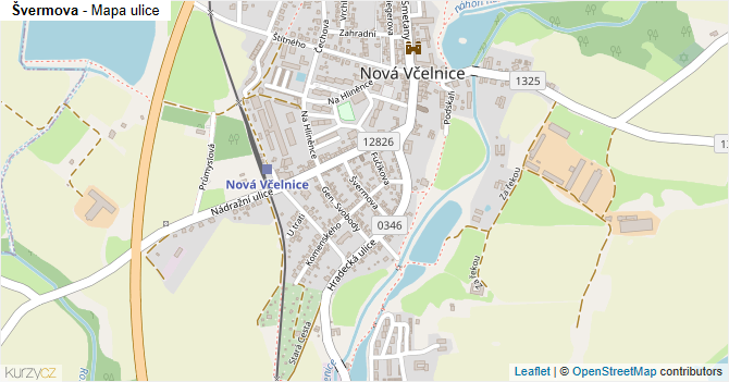 Švermova - mapa ulice