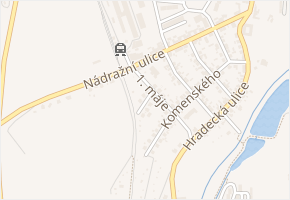 U trati v obci Nová Včelnice - mapa ulice