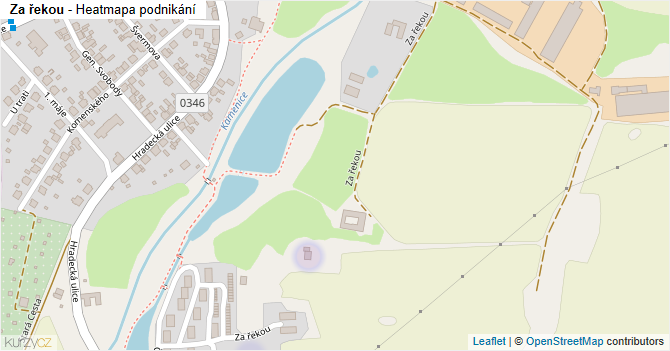 Za řekou - mapa podnikání