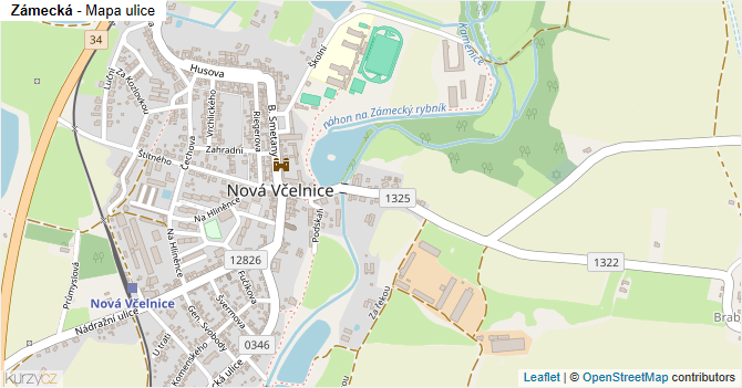Zámecká - mapa ulice