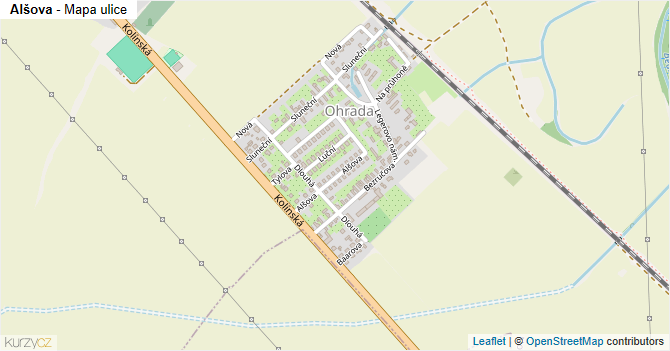 Alšova - mapa ulice