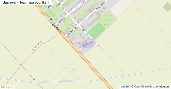 Baarova - mapa podnikání