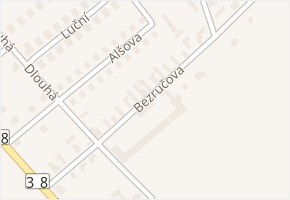 Bezručova v obci Nová Ves I - mapa ulice