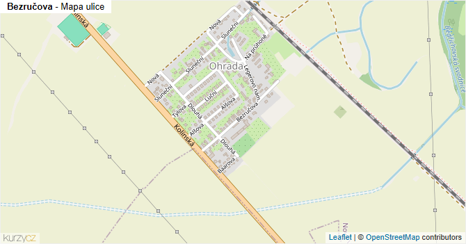 Bezručova - mapa ulice
