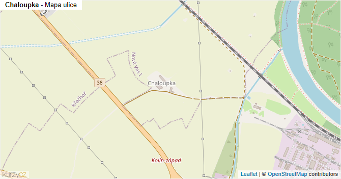 Chaloupka - mapa ulice