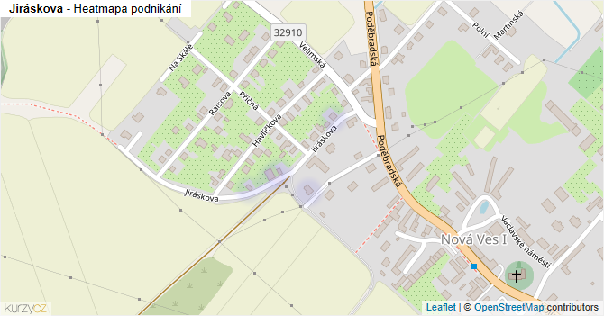 Jiráskova - mapa podnikání