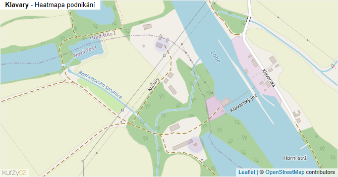 Klavary - mapa podnikání