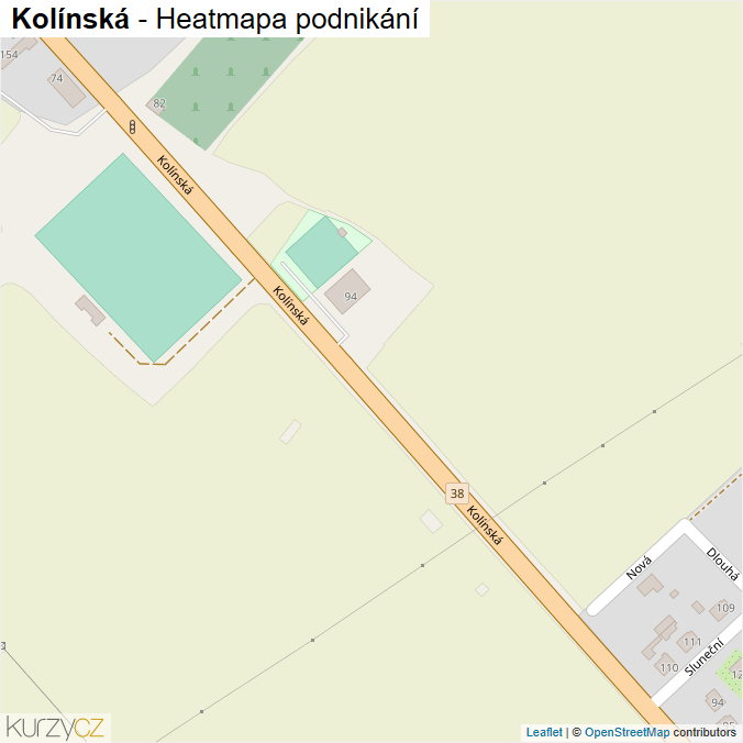 Mapa Kolínská - Firmy v ulici.