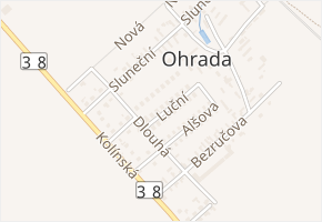 Luční v obci Nová Ves I - mapa ulice