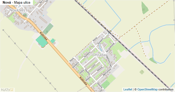 Nová - mapa ulice