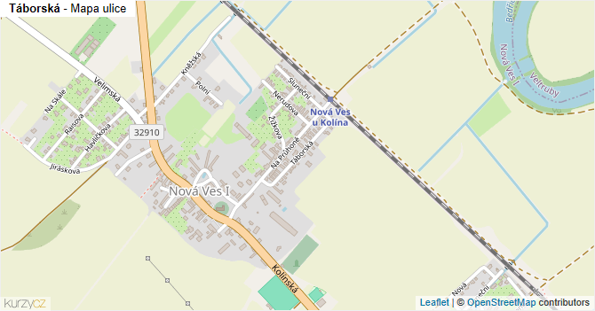 Táborská - mapa ulice