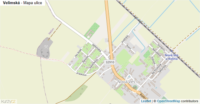 Velimská - mapa ulice