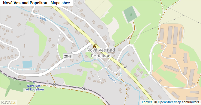 Nová Ves nad Popelkou - mapa obce