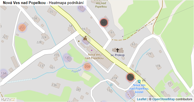 Nová Ves nad Popelkou - mapa podnikání