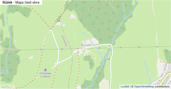 Růžek - mapa části obce