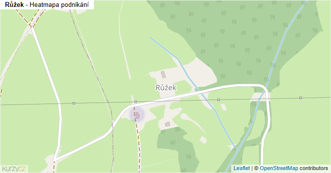 Růžek - mapa podnikání