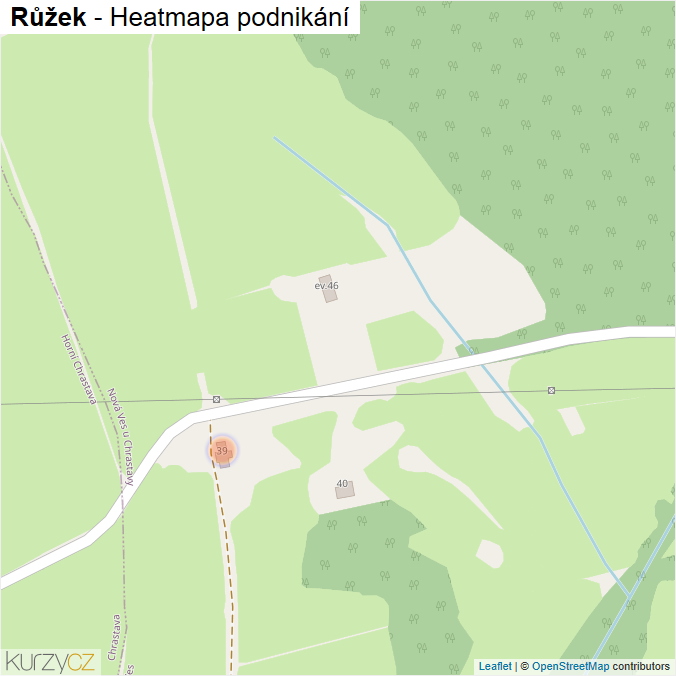 Mapa Růžek - Firmy v části obce.