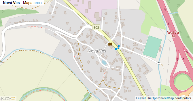 Nová Ves - mapa obce