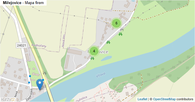 Miřejovice - mapa firem