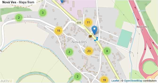 Nová Ves - mapa firem