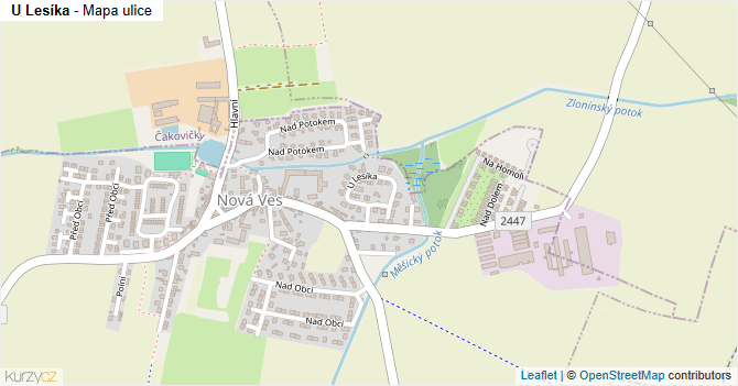 U Lesíka - mapa ulice