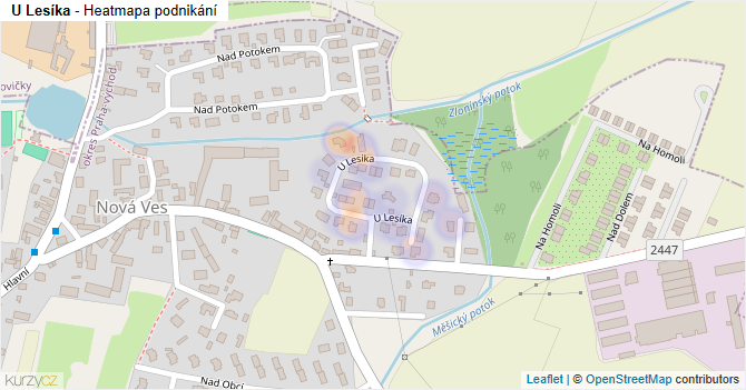U Lesíka - mapa podnikání