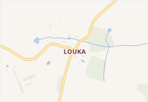 Louka v obci Nová Ves - mapa části obce