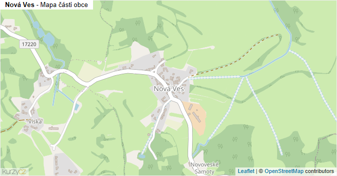 Nová Ves - mapa části obce