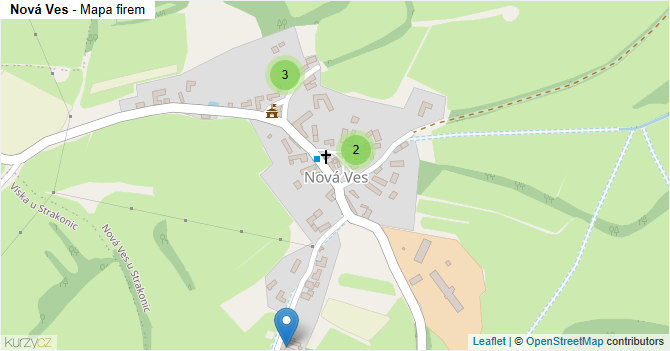 Nová Ves - mapa firem