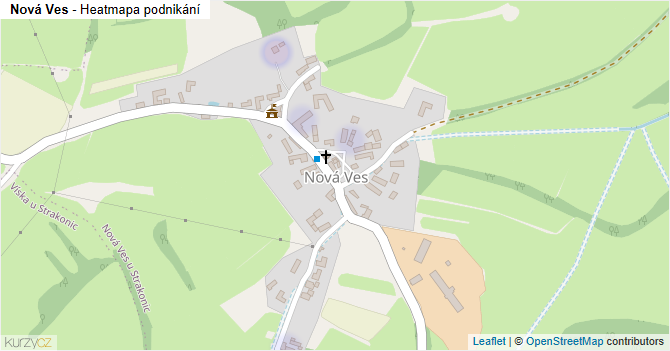 Nová Ves - mapa podnikání
