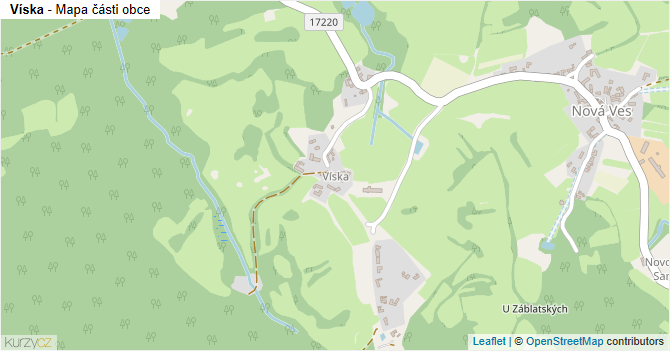 Víska - mapa části obce