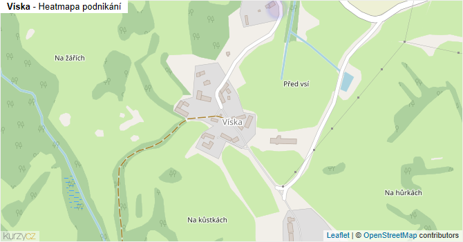 Víska - mapa podnikání