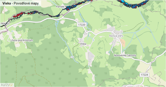 Víska - záplavové mapy stoleté vody