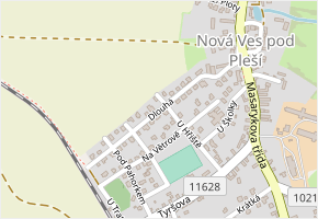 Dlouhá v obci Nová Ves pod Pleší - mapa ulice
