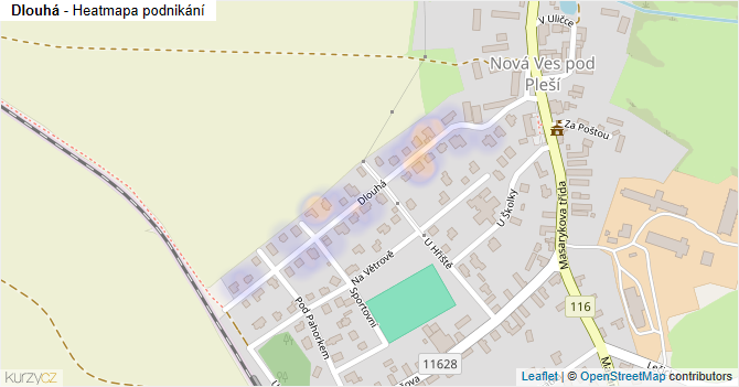 Dlouhá - mapa podnikání