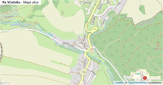 Ke Včelníku - mapa ulice