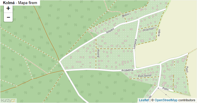 Kolmá - mapa firem