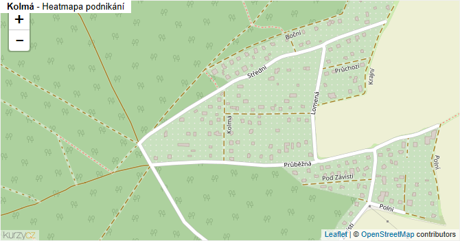 Kolmá - mapa podnikání