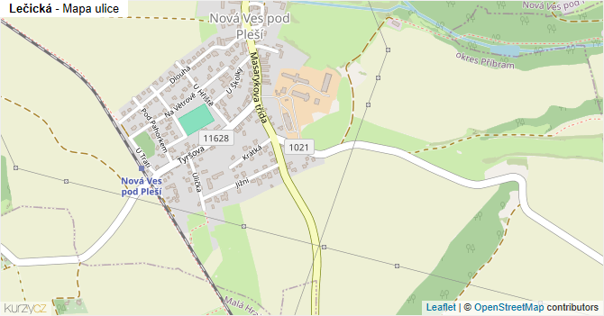 Lečická - mapa ulice