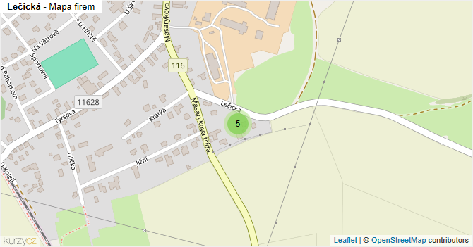 Lečická - mapa firem