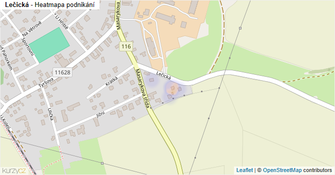 Lečická - mapa podnikání