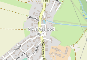 Masarykova třída v obci Nová Ves pod Pleší - mapa ulice
