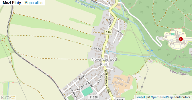 Mezi Ploty - mapa ulice