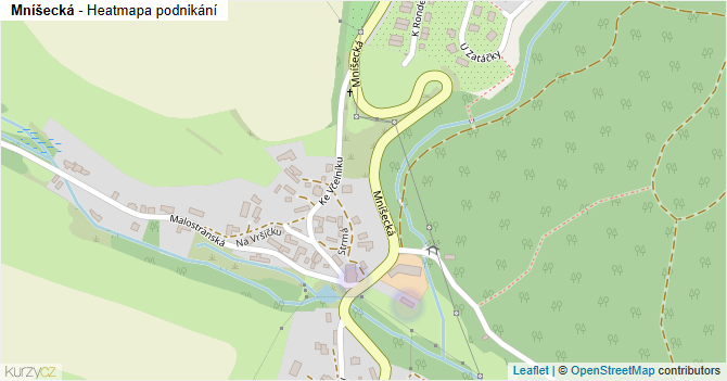 Mníšecká - mapa podnikání