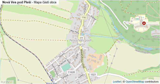 Nová Ves pod Pleší - mapa části obce