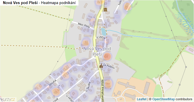 Nová Ves pod Pleší - mapa podnikání
