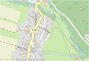 Sadová v obci Nová Ves pod Pleší - mapa ulice
