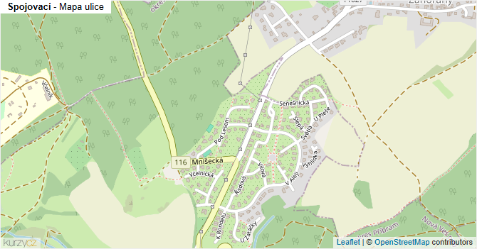 Spojovací - mapa ulice